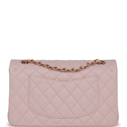 Chanel Medium Classic Double Flap Bag Light Pink Caviar Light Gold Hardware