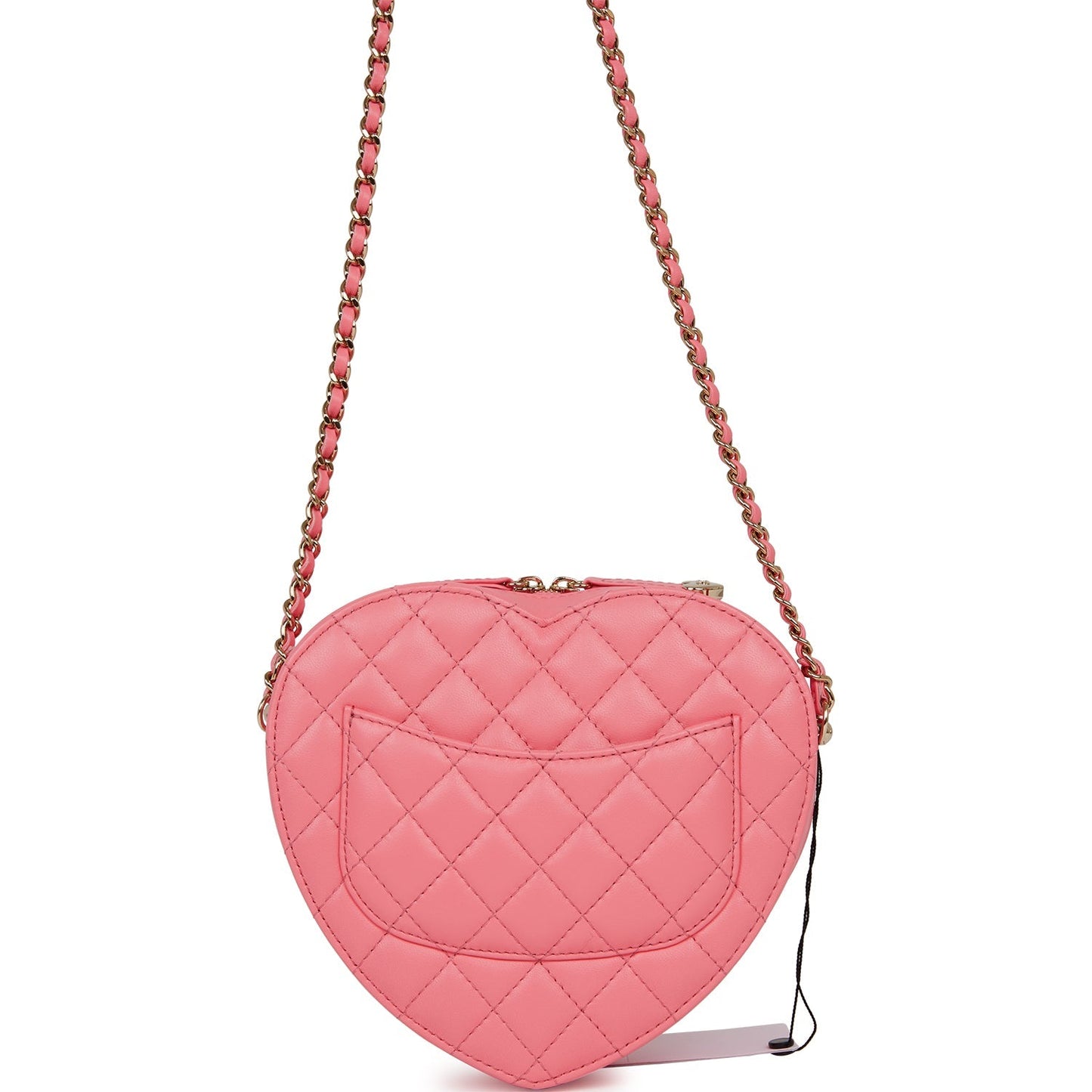 Chanel CC In Love Large Heart Bag Pink Lambskin Light Gold Hardware