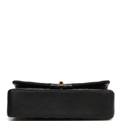 Chanel Medium Classic Double Flap Bag Black Lambskin Gold Hardware