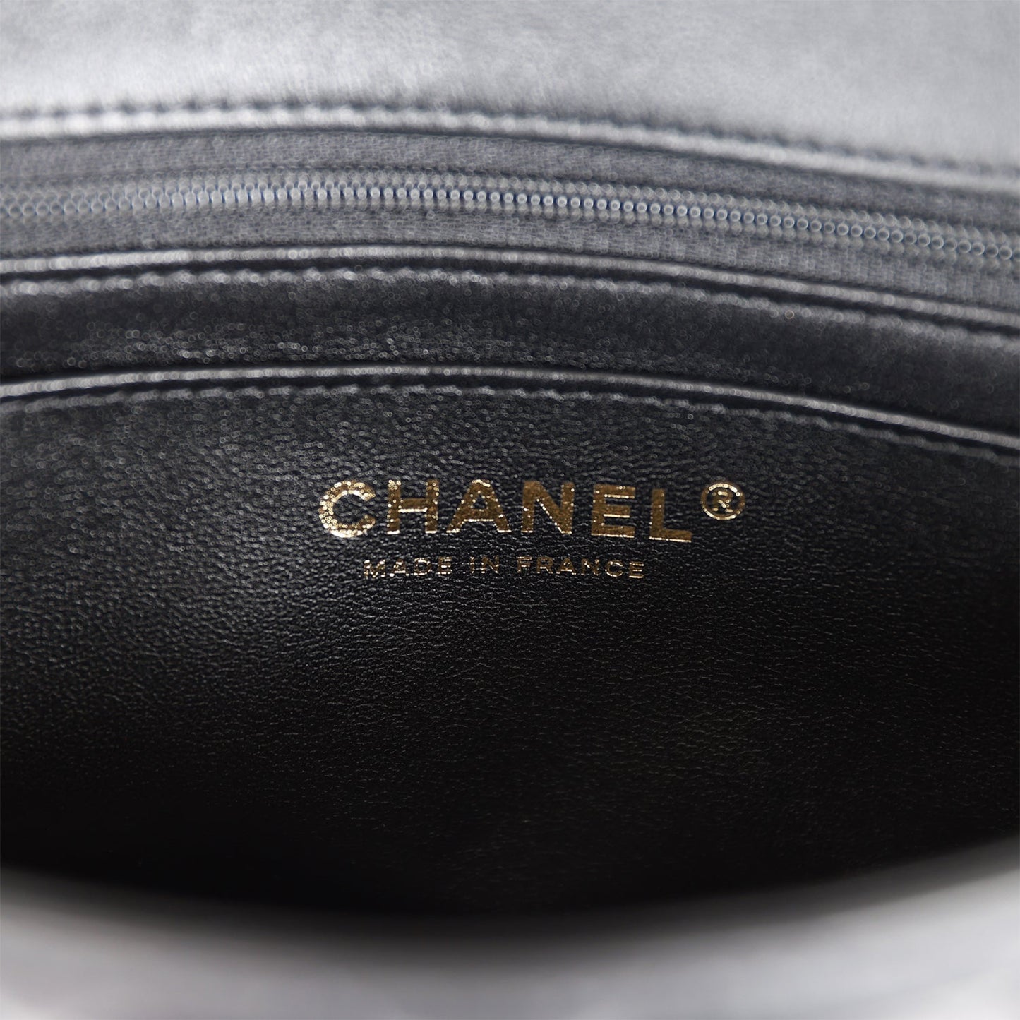 Chanel Mini Rectangular Flap Bag with Top Handle Black Lambskin Light Gold Hardware