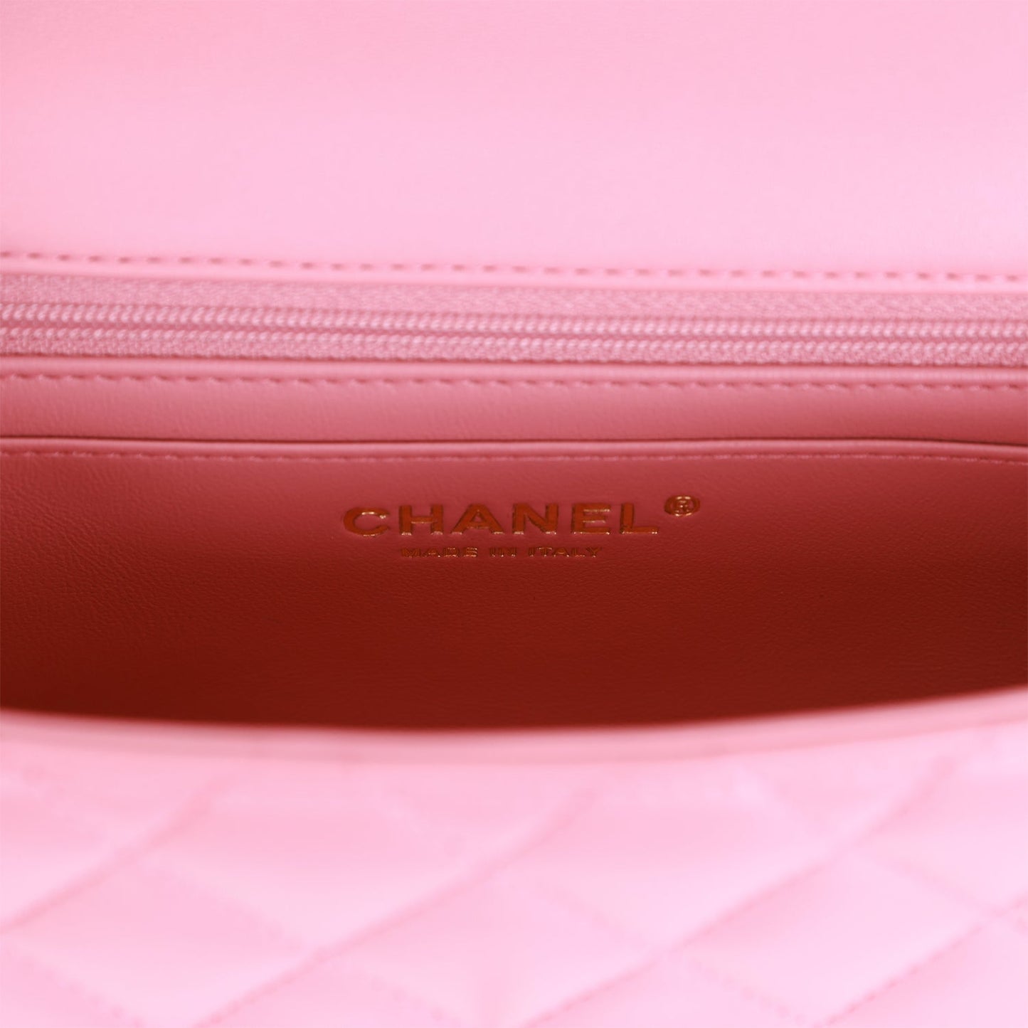 Chanel Mini Rectangular Flap with Top Handle Dark Pink Lambskin Light Gold Hardware