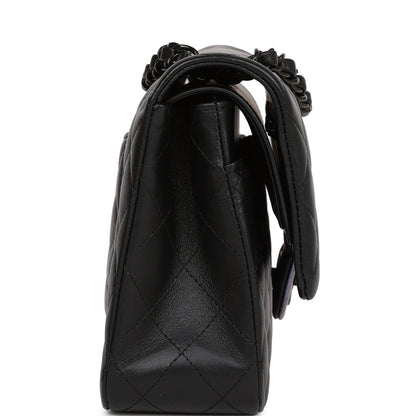 Chanel Medium Classic Double Flap Bag Multicolor Iridescent Calfskin Black Hardware