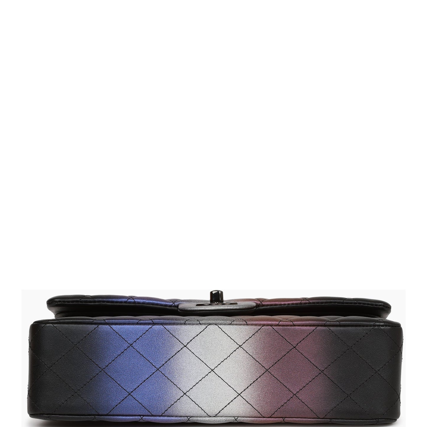 Chanel Medium Classic Double Flap Bag Multicolor Iridescent Calfskin Black Hardware
