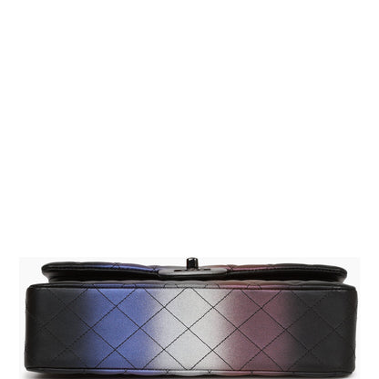 Chanel Medium Classic Double Flap Bag Multicolor Iridescent Calfskin Black Hardware