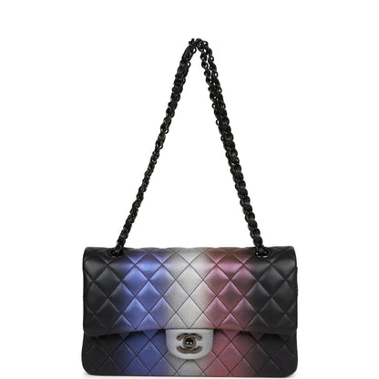 Chanel Medium Classic Double Flap Bag Multicolor Iridescent Calfskin Black Hardware