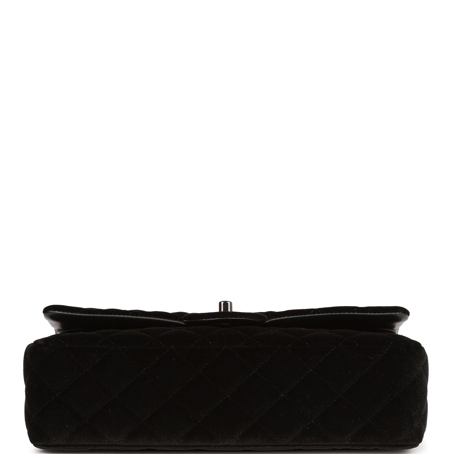 Chanel Medium Classic Double Flap Bag Black Velvet Ruthenium Hardware