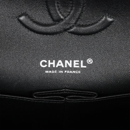 Chanel Medium Classic Double Flap Bag Black Velvet Ruthenium Hardware
