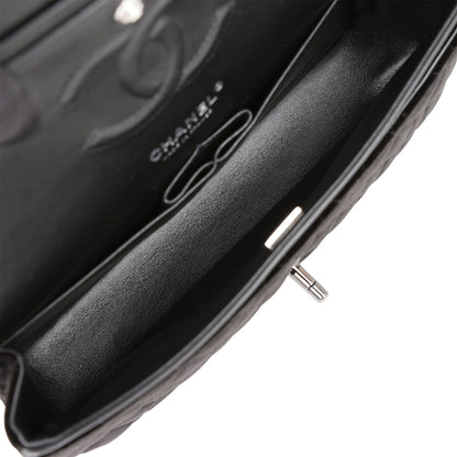 Chanel Medium Classic Double Flap Bag Black Velvet Ruthenium Hardware