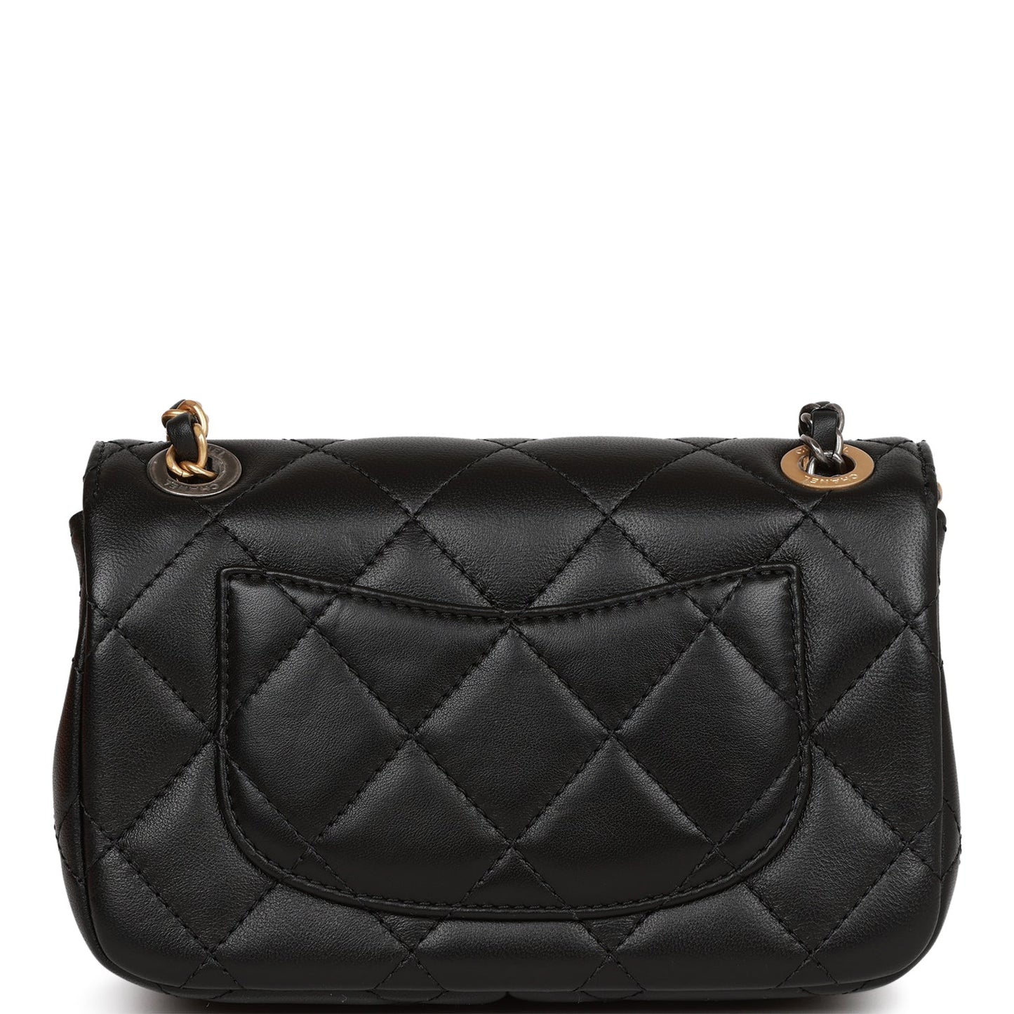 Chanel Coco Clips Mini Rectangular Flap Bag Black Lambskin Mixed Hardware