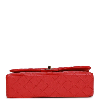 Chanel Medium Classic Double Flap Bag Red Caviar Light Gold Hardware