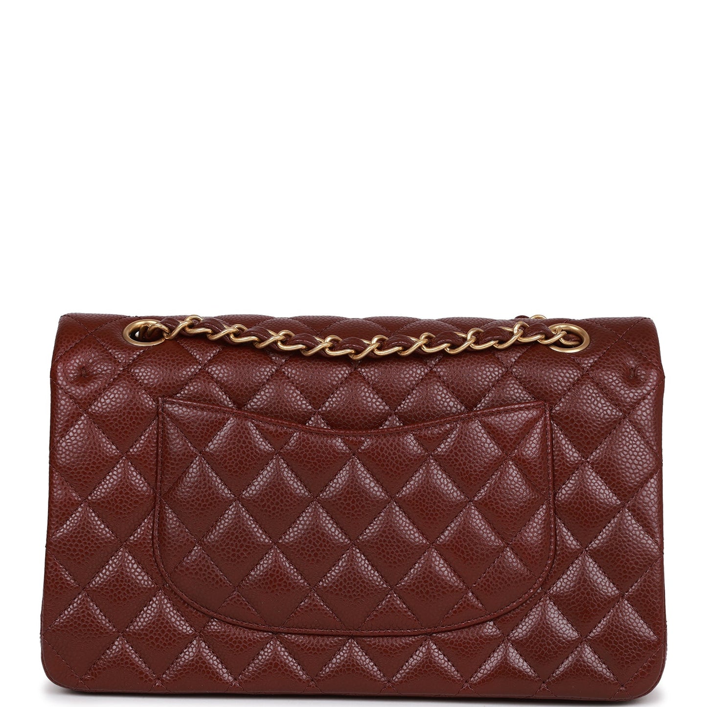 Chanel Medium Classic Double Flap Bag Burgundy Caviar Antique Gold Hardware