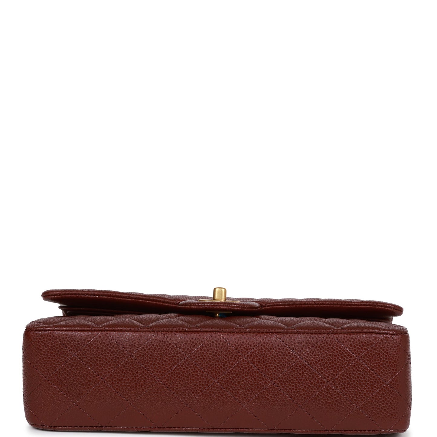 Chanel Medium Classic Double Flap Bag Burgundy Caviar Antique Gold Hardware
