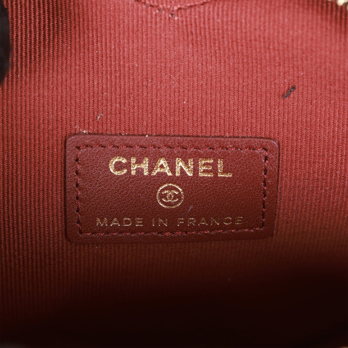 Chanel CC In Love Heart Clutch with Chain Black Lambskin Light Gold Hardware