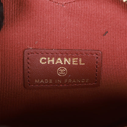 Chanel CC In Love Heart Clutch with Chain Black Lambskin Light Gold Hardware