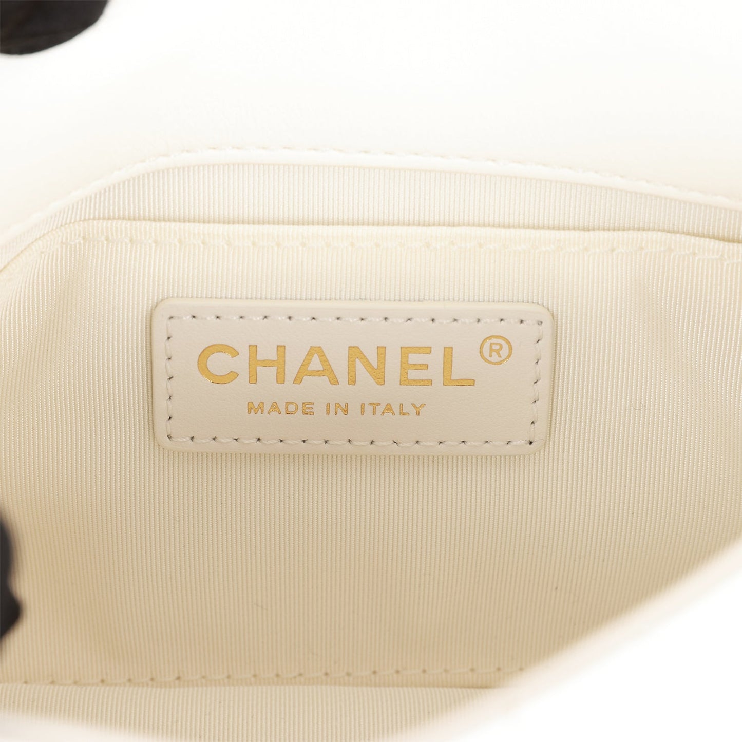 Chanel Flap Bag Imitation Pearl White Lambskin Light Gold Hardware
