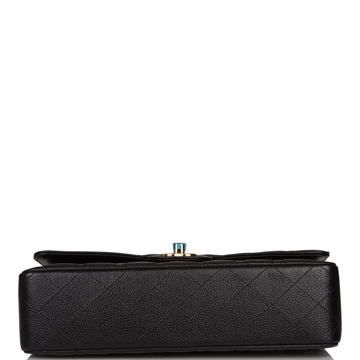 Chanel Medium Classic Double Flap Bag Black Quilted Caviar Gold Hardware