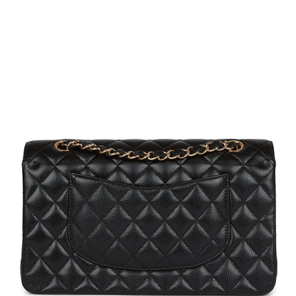 Chanel Medium Classic Double Flap Bag Black Caviar Gold Hardware