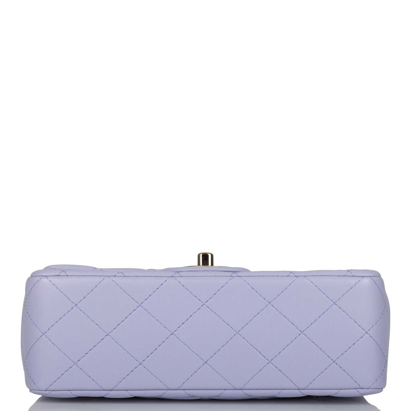 Chanel Mini Rectangular Flap with Top Handle Light Purple Lambskin Light Gold Hardware