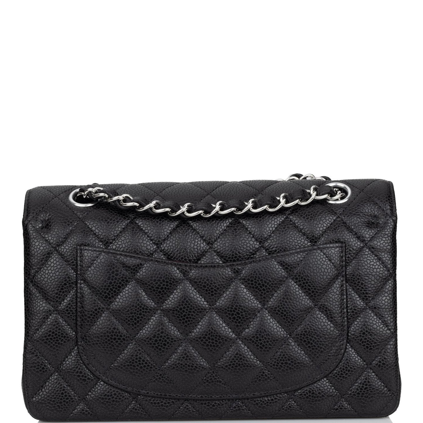 Chanel Small Classic Double Flap Black Caviar Silver Hardware