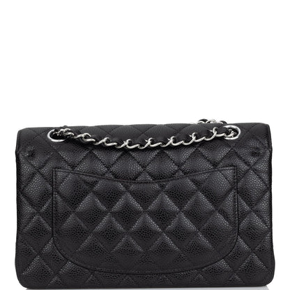 Chanel Small Classic Double Flap Black Caviar Silver Hardware