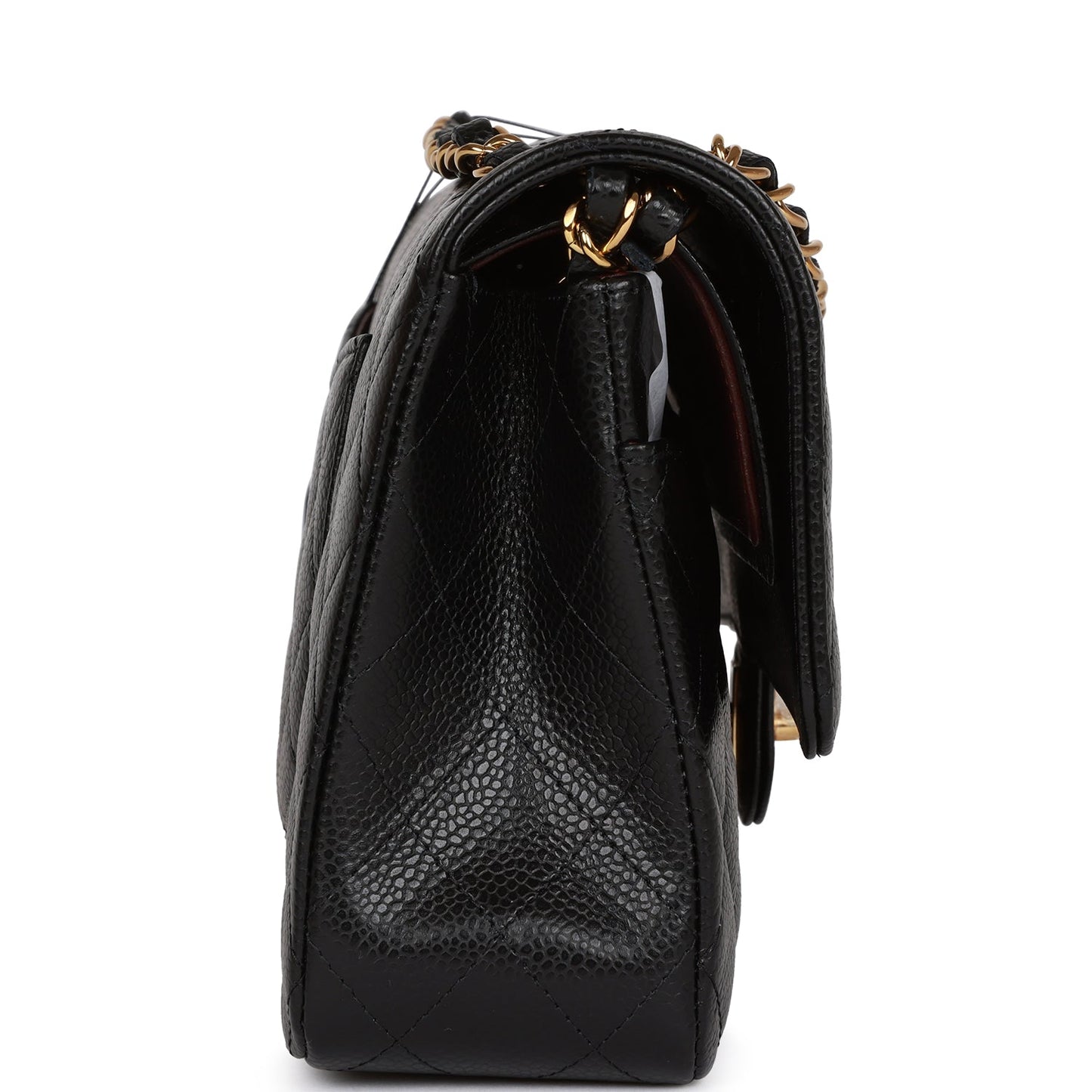 Chanel Medium Classic Double Flap Bag Black Quilted Caviar Gold Hardware