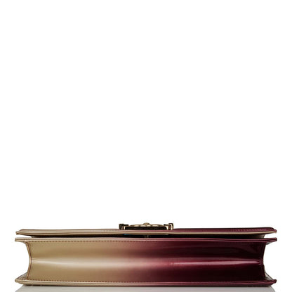 Chanel Boy Bag Clutch Beige and Pink Ombre Patent Gold Hardware