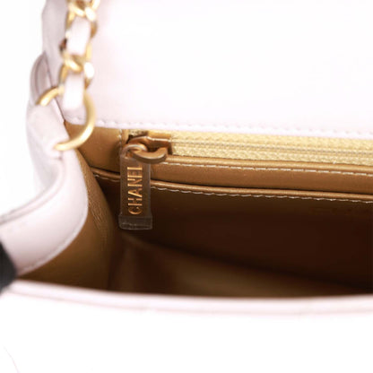 Chanel Pearl Crush Mini Square Flap Bag Purple Lambskin Antique Gold Hardware