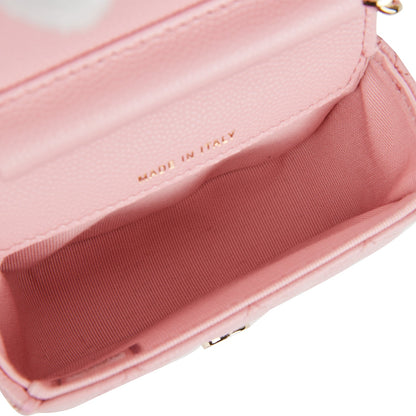 Chanel Mini Clutch With Chain Bag Pink Caviar Gold Hardware