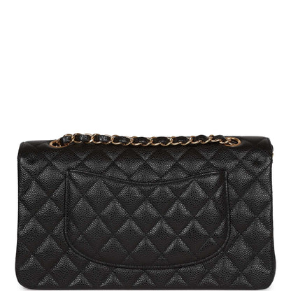 Chanel Medium Classic Double Flap Bag Black Caviar Gold Hardware