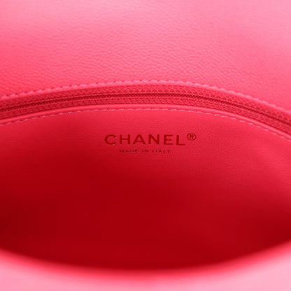 Chanel Medium Sweetheart Crush Flap Bag Pink Caviar Antique Gold Hardware