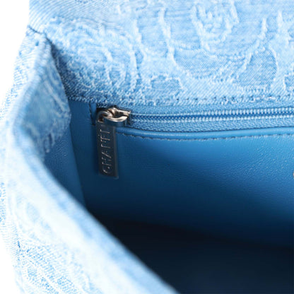 Chanel Medium Sweetheart Crush Flap Bag Denim Brocade Aged Silver Hardware