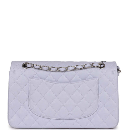 Chanel Medium Classic Double Flap Lavender Caviar Silver Hardware