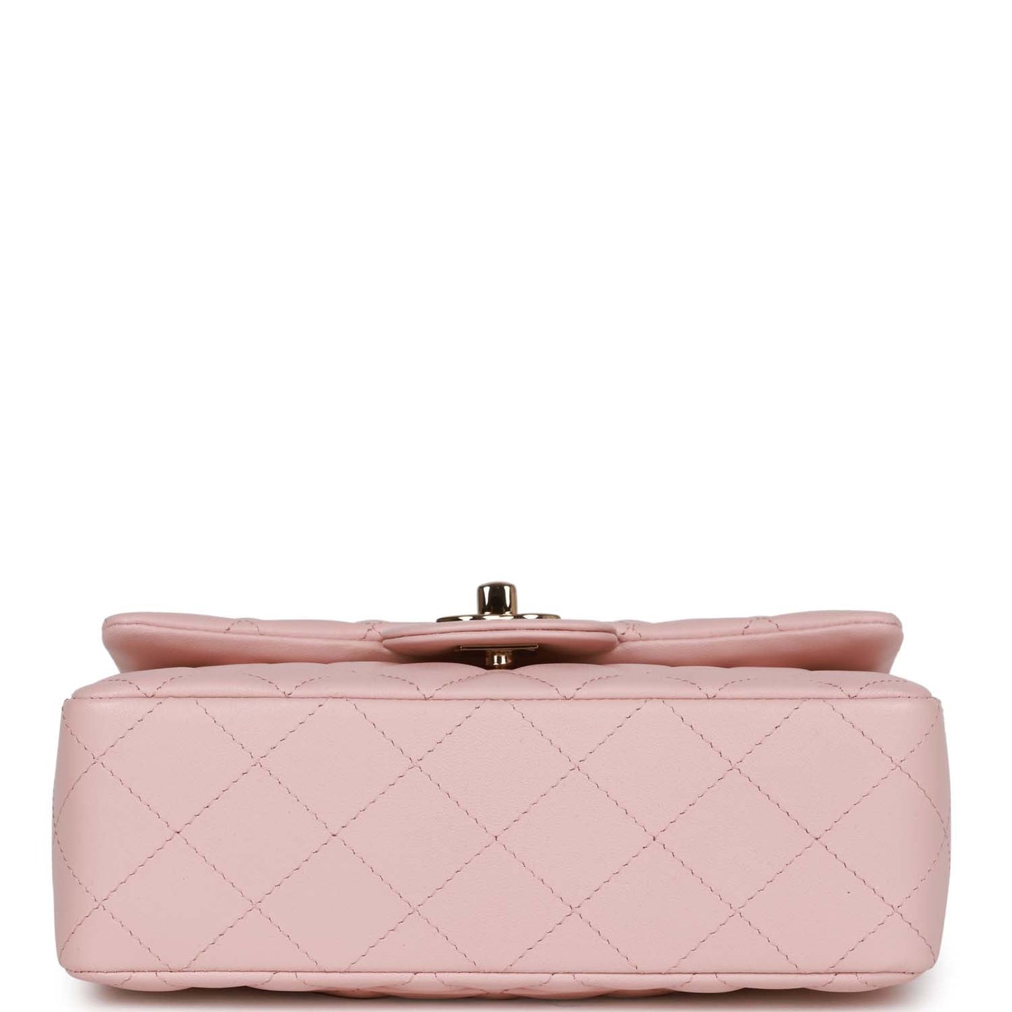 Chanel Mini Rectangular Flap Bag Pink Lambskin Light Gold Hardware