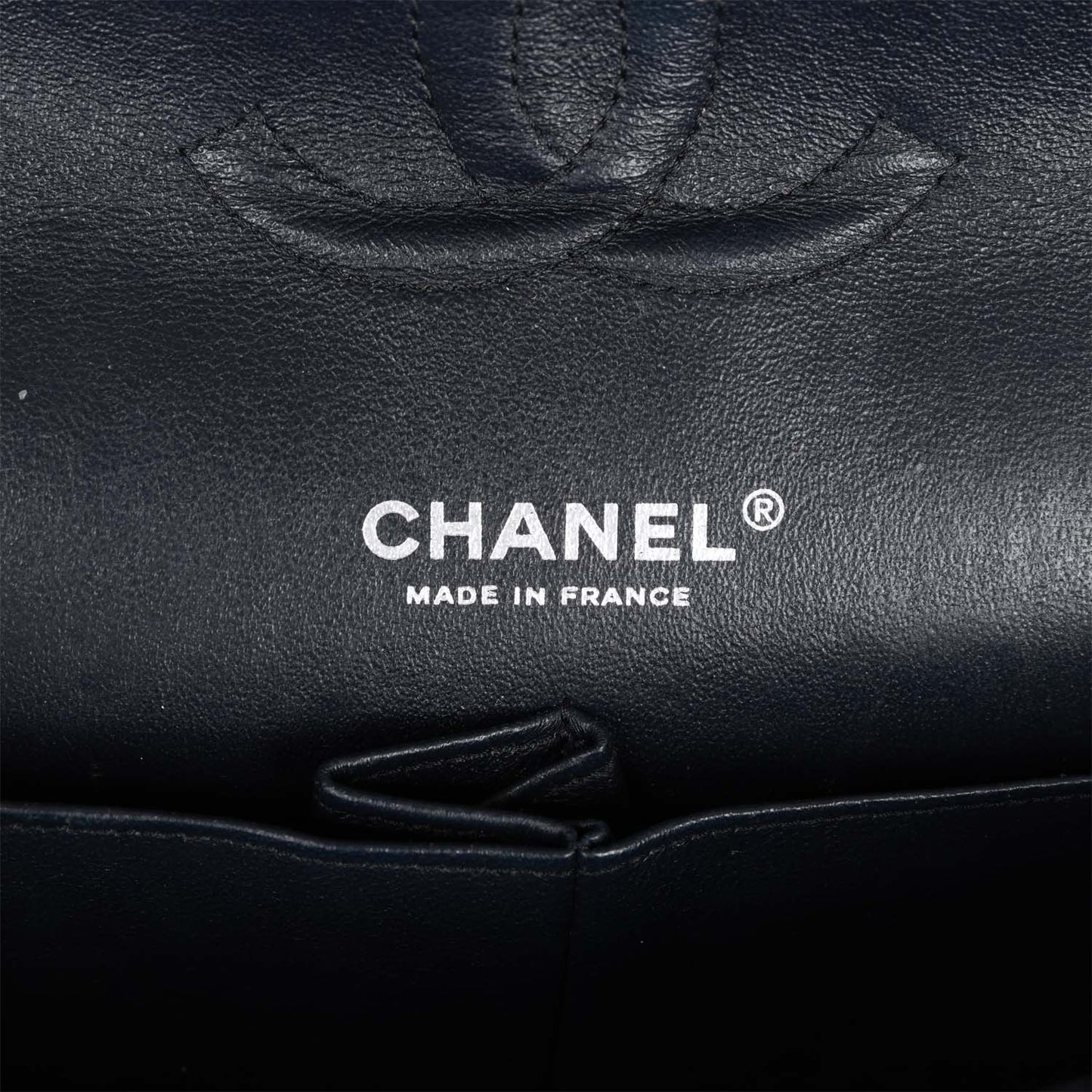 Chanel Medium Classic Double Flap Bag White and Black Tweed Boucle Silver Hardware