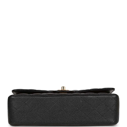 Chanel Medium Classic Double Flap Bag Black Caviar Gold Hardware