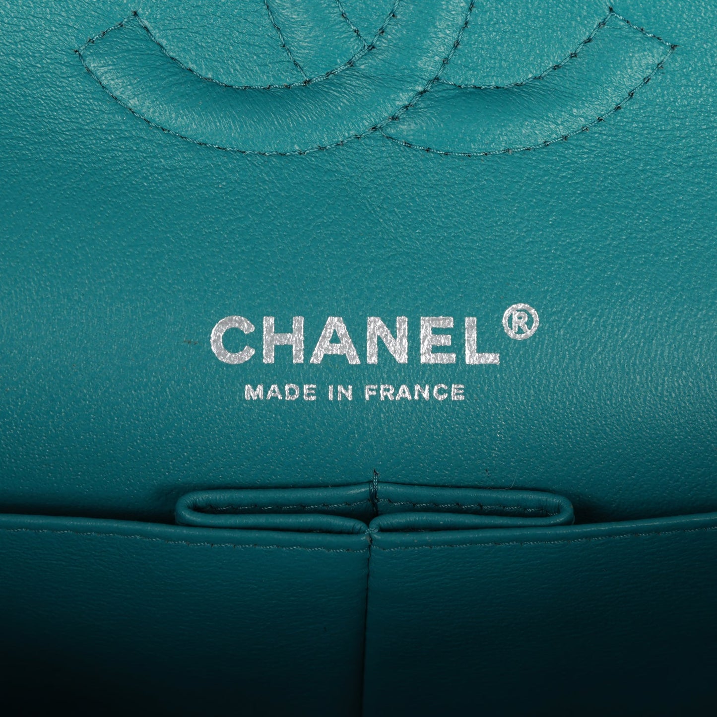 Chanel Medium Classic Double Flap Bag Blue Lambskin Silver Hardware
