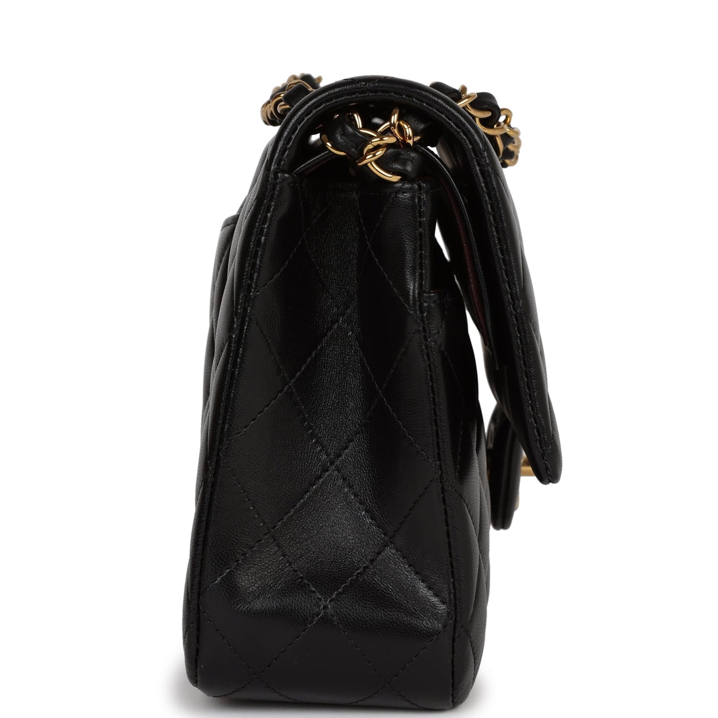 Chanel Medium Classic Double Flap Bag Black Lambskin Gold Hardware