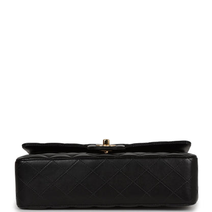 Chanel Medium Classic Double Flap Bag Black Lambskin Gold Hardware