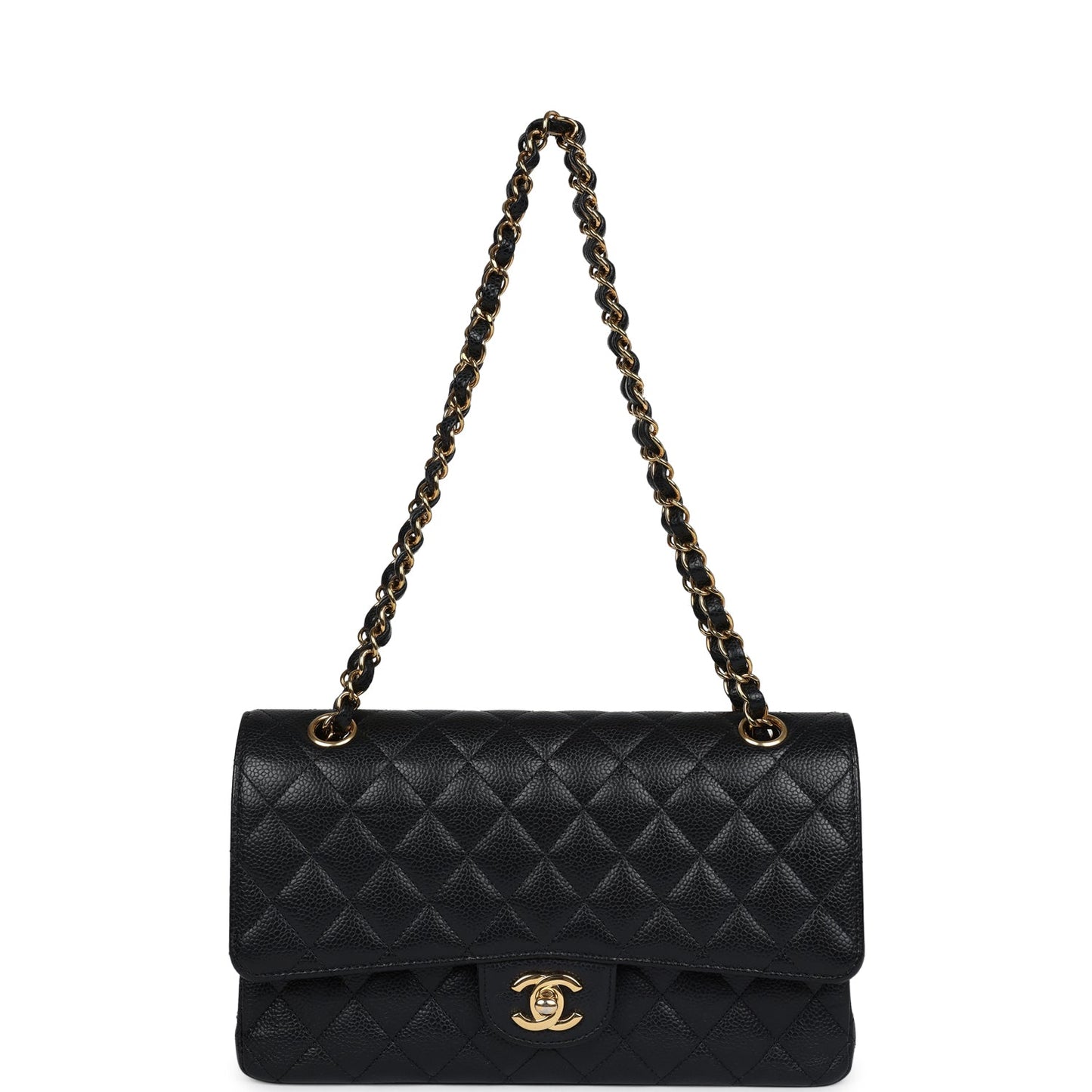 Chanel Medium Classic Double Flap Black Caviar Gold Hardware