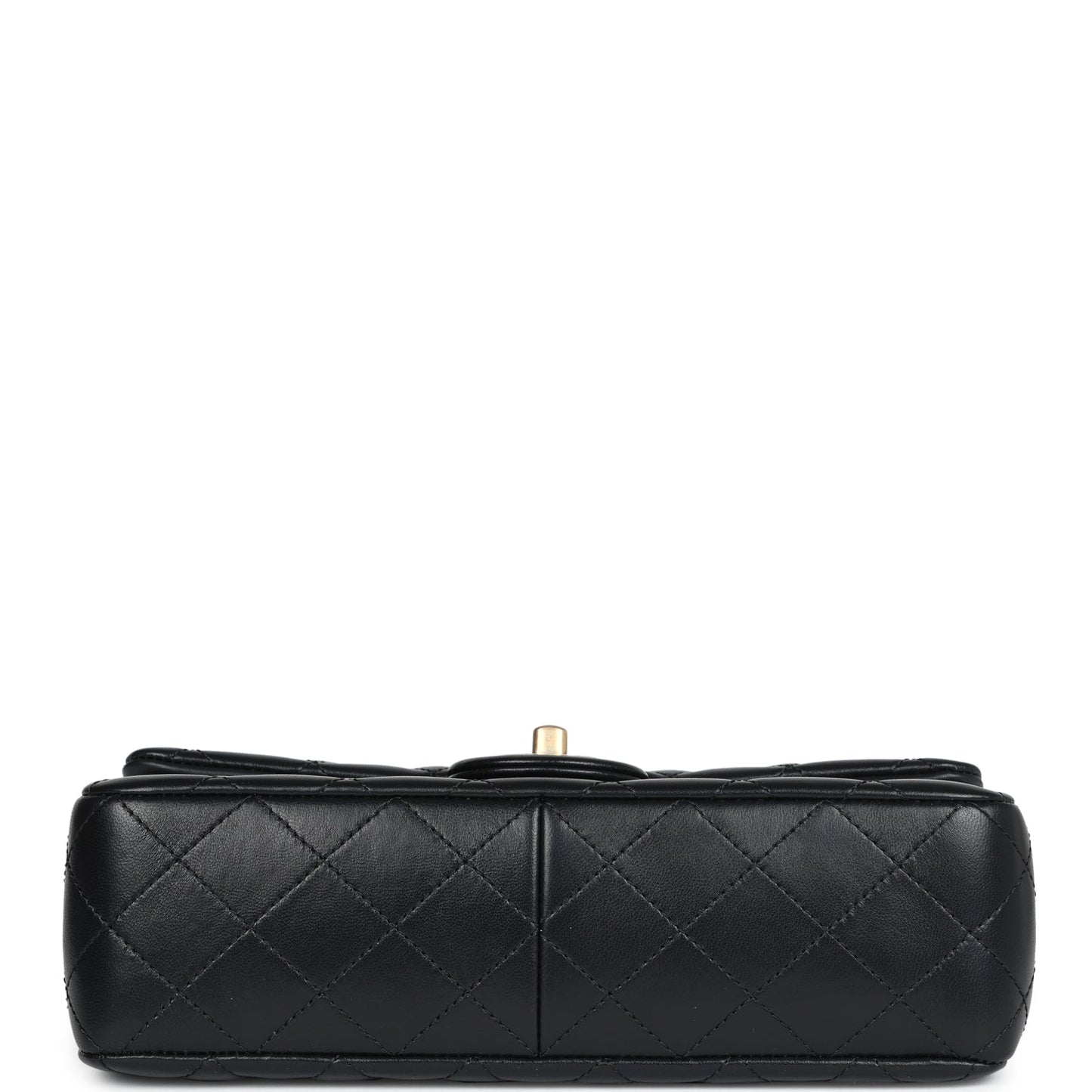 Chanel Medium Camellia Crush Flap Bag Black Lambskin Antique Gold Hardware
