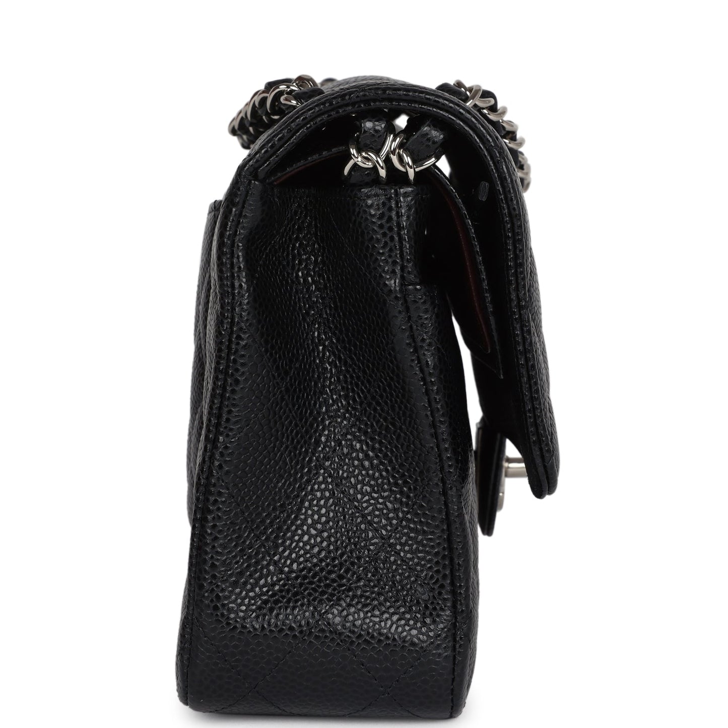 Chanel Medium Classic Double Flap Black Caviar Silver Hardware