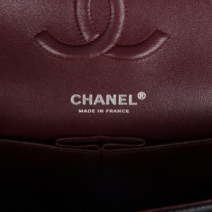 Chanel Medium Classic Double Flap Black Caviar Silver Hardware