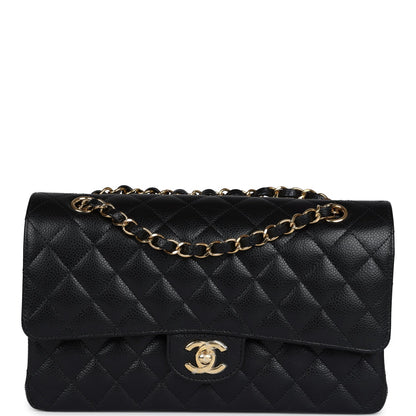 Chanel Medium Classic Double Flap Black Caviar Gold Hardware
