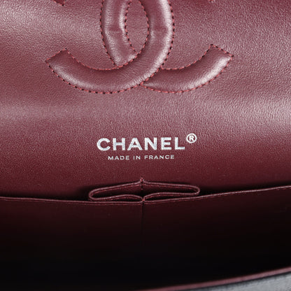 Chanel Medium Classic Double Flap Black Caviar Silver Hardware