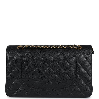 Chanel Medium Classic Double Flap Bag Black Caviar Gold Hardware
