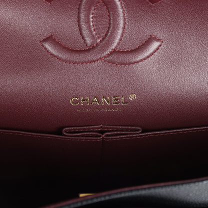 Chanel Medium Classic Double Flap Bag Black Caviar Gold Hardware