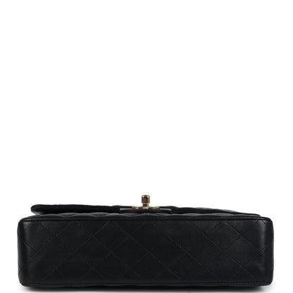 Chanel Medium Classic Double Flap Bag Black Lambskin Gold Hardware