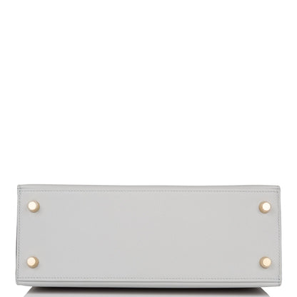 Hermes Kelly 25 Sellier Bleu Glacier Epsom Gold Hardware