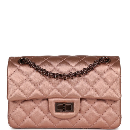 Chanel Mini Reissue 224 2.55 Flap Rose Gold Calfskin Rose Gold Hardware