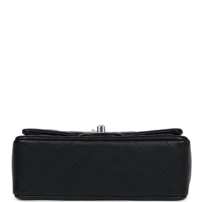 Chanel Mini Classic Flap Rectangle Black Lambskin Silver Hardware